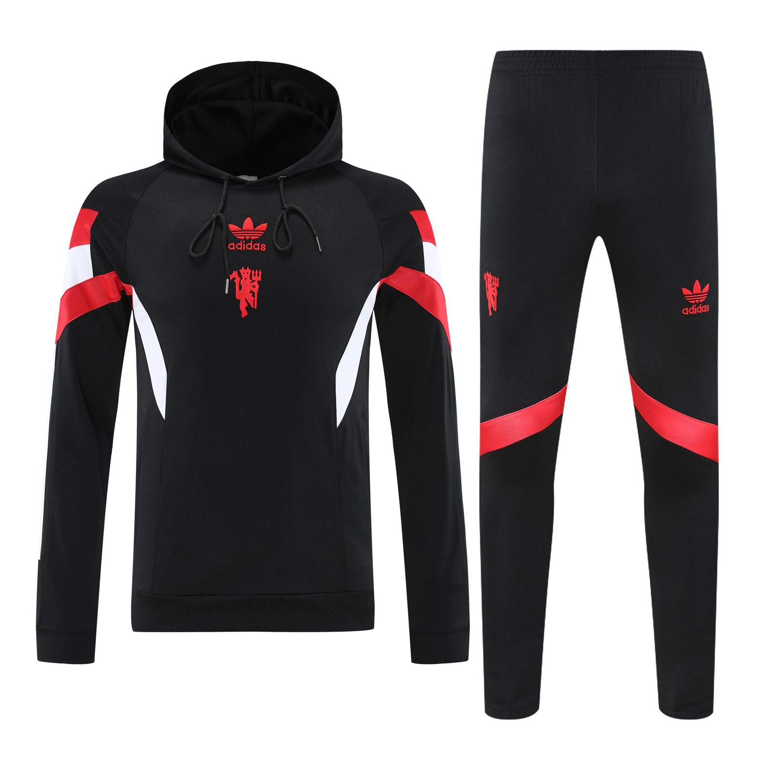 2025-26 Manchester United Black Training Hooded Jersey