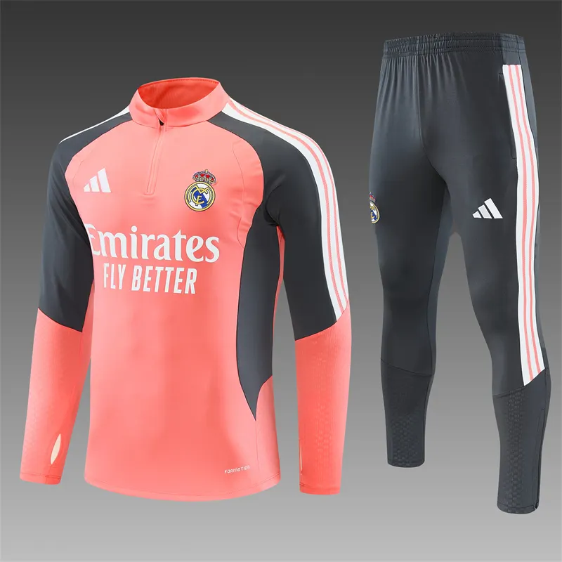 2026-27 Real Madrid Pink Half-Zip Training Jersey