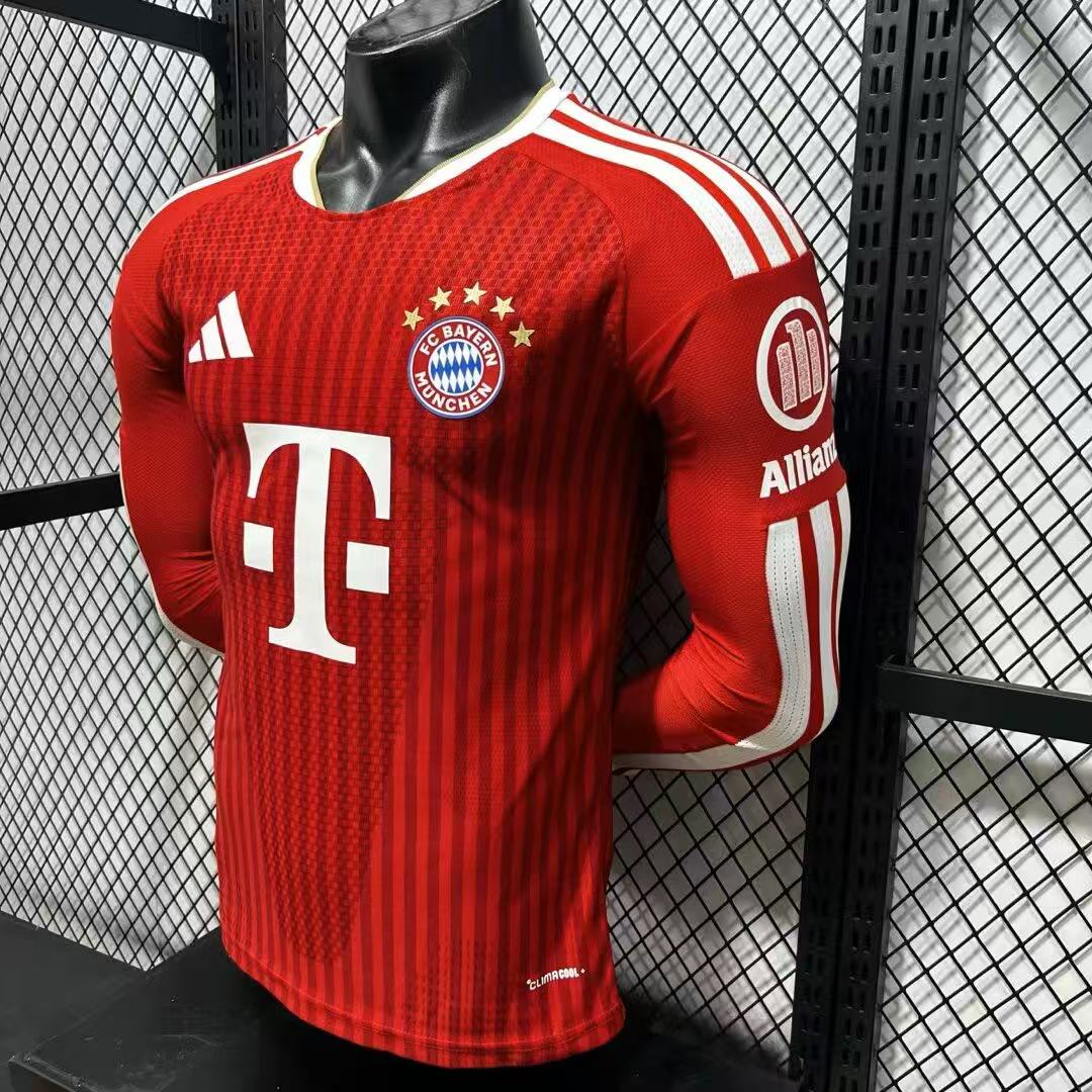 2026-27 Bayern Munich Home Long Sleeve Jersey - Player Edition