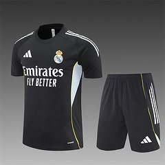 2025-26 Real Madrid Black Short Sleeve Training Jersey