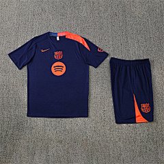 2025-26 Barcelona Royal Blue T90 Short Sleeve Training Jersey