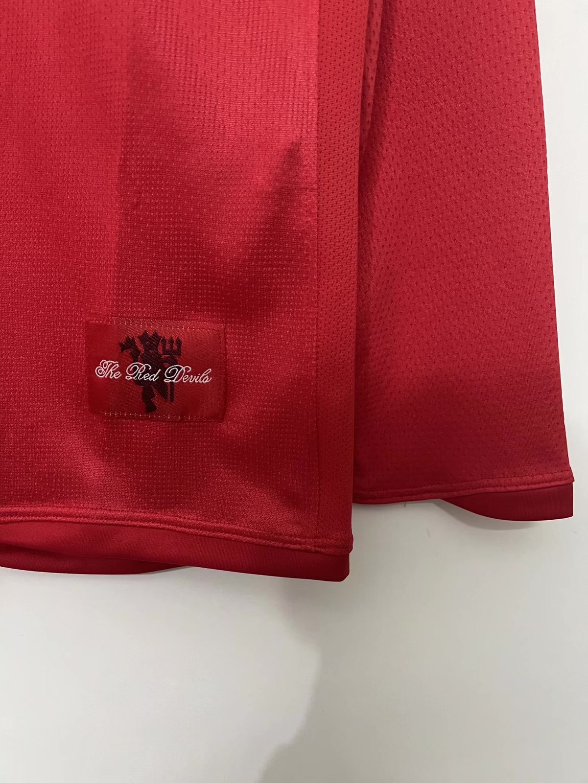 2007-08 Manchester United Home Long Sleeve Retro Shirt - League Plate
