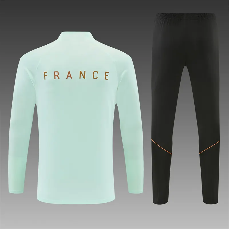 2026-27 France National Team Light Green Half-Zip Training Jersey
