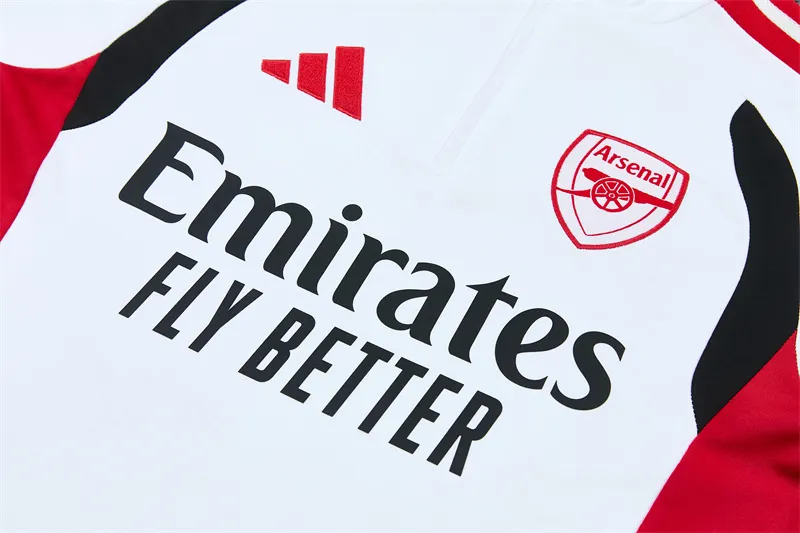 2026-27 Arsenal white half-zip training kit