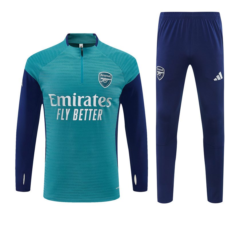 2025-26 Arsenal Green Half-Zip Training Jersey