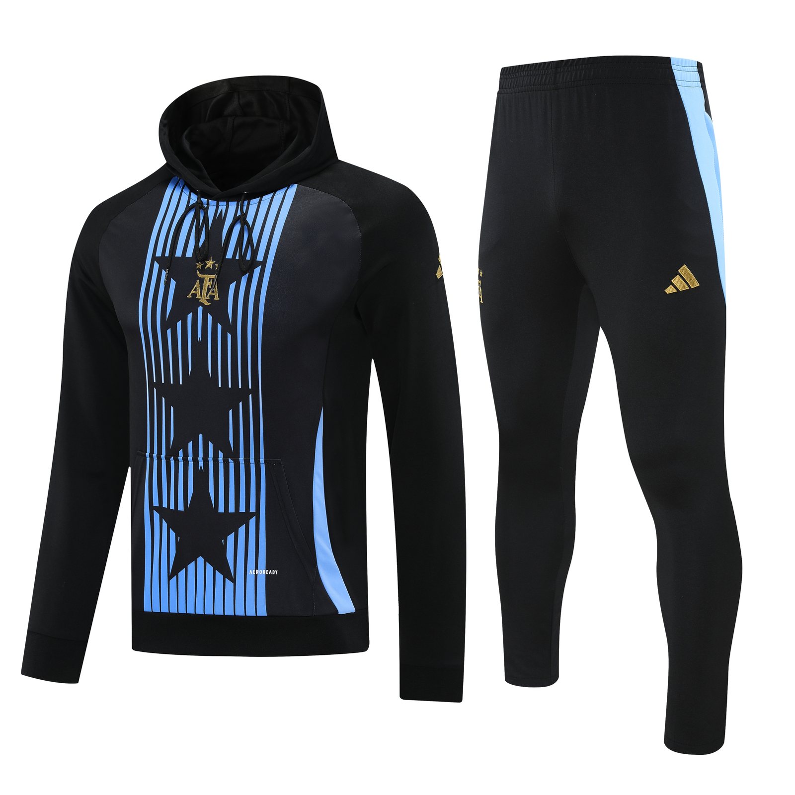 2025-26 Argentina Black Hooded Training Jersey