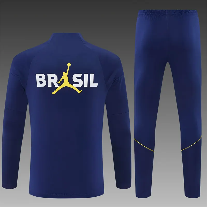 2026-27 Brazil Royal Blue Half-Zip Training Jersey