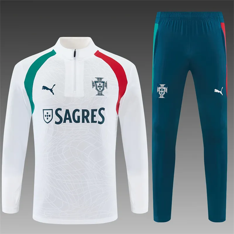 2026-27 Portugal White Half-Zip Training Jersey