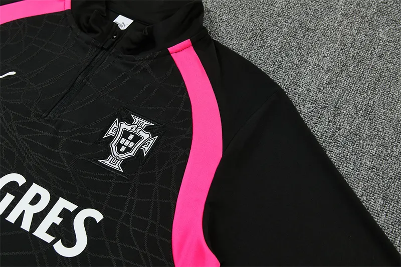 2026-27 Portugal Team Ink Black Half-Zip Training Jersey