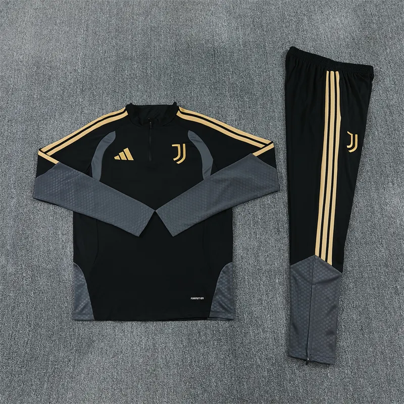 2026-27 Juventus Black Half-Zip Long-Sleeve Training Kit
