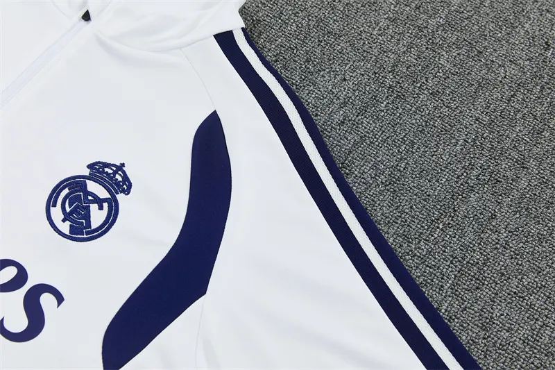 2026-27 Real Madrid White Half-Zip Training Jersey