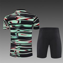 2025-26 Portugal Green and Black [Camouflage] Short Sleeve Training Jersey