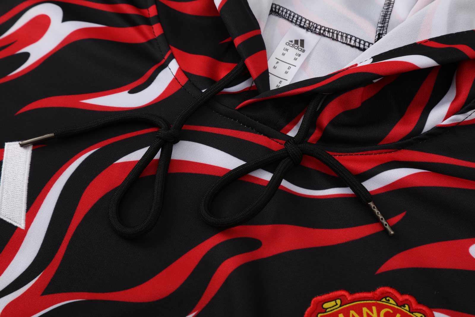2025-26 Manchester United Black and Red Training Hooded Jersey