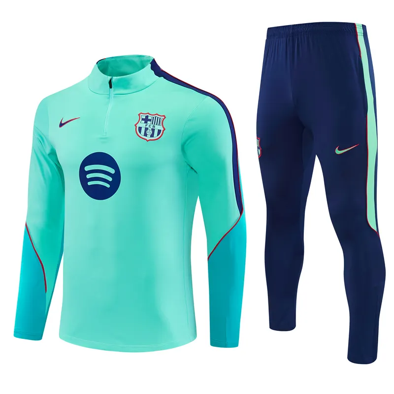 2026-27 Barcelona light blue half-zip training jersey