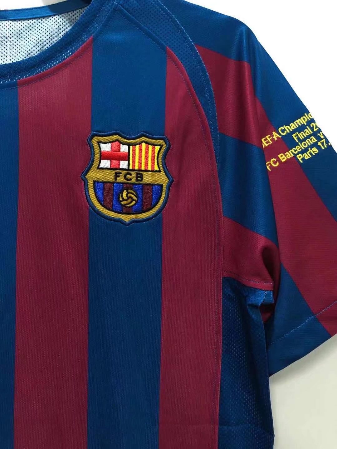 2005-06 Barcelona Home Retro Jersey - Champions League Edition