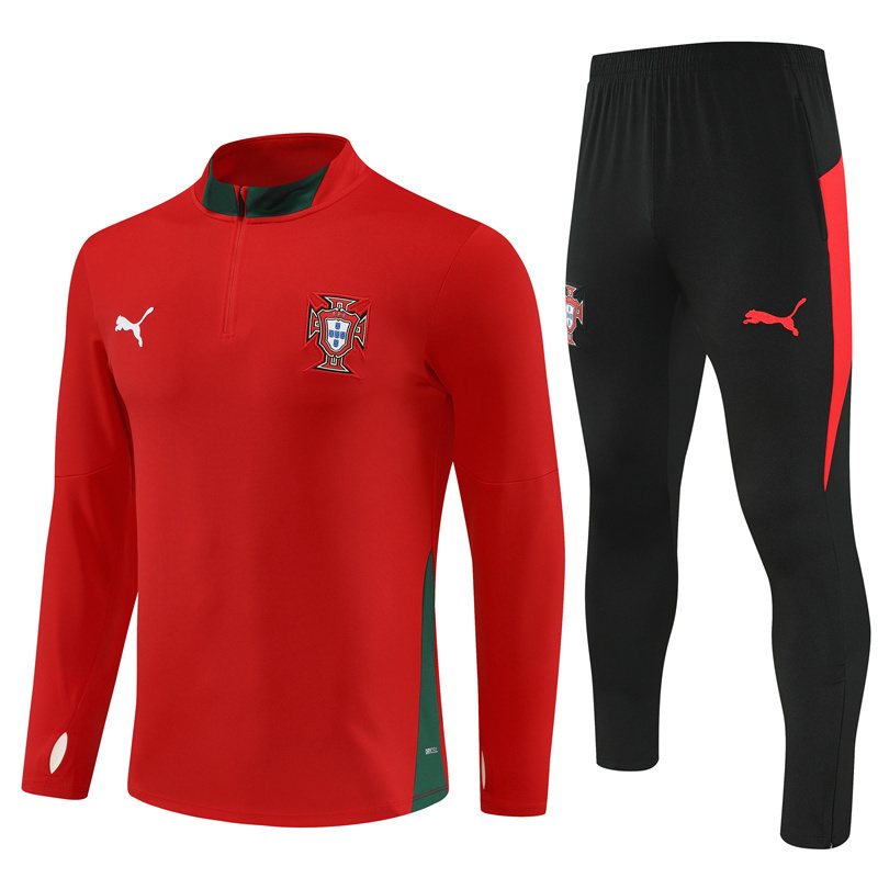 2025-26 Portugal Red Half-Zip Training Jersey