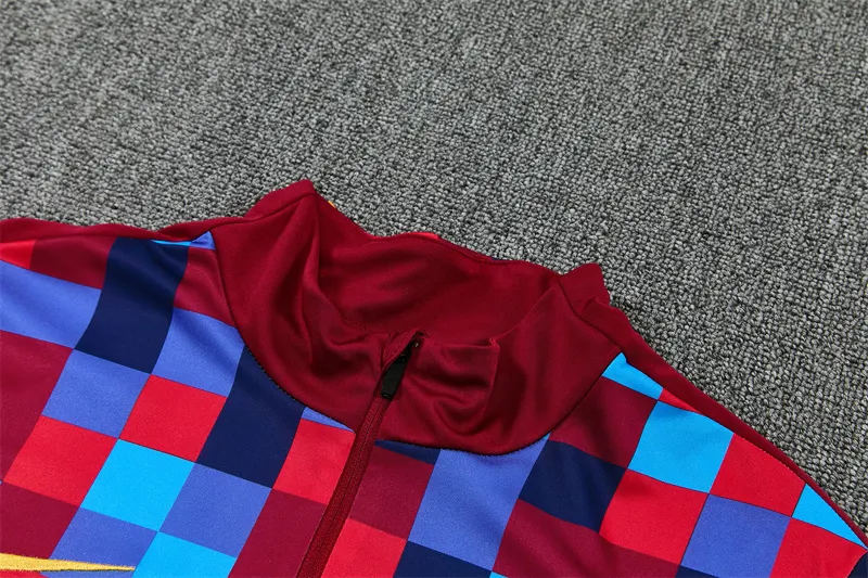 2026-27 Barcelona Red &amp; Blue Half-Zip Training Jersey