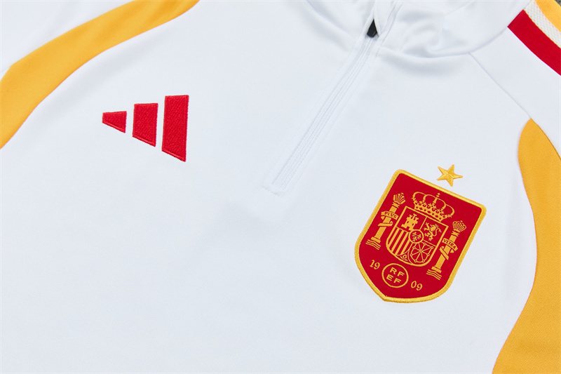 2026-27 Spain White Half-Zip Training Jersey