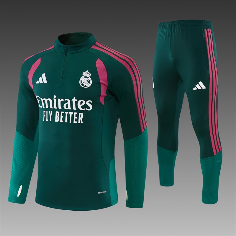 2026-27 Real Madrid Dark Green Half-Zip Training Jersey