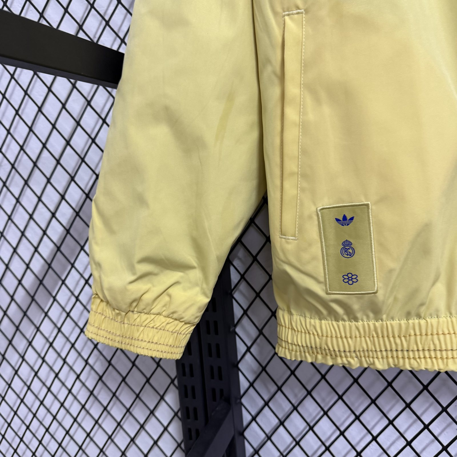 2025-26 Real Madrid Blue and Yellow Reversible Windbreaker Jacket