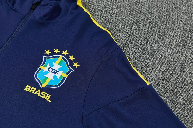 2026-27 Brazil Royal Blue Half-Zip Training Jersey