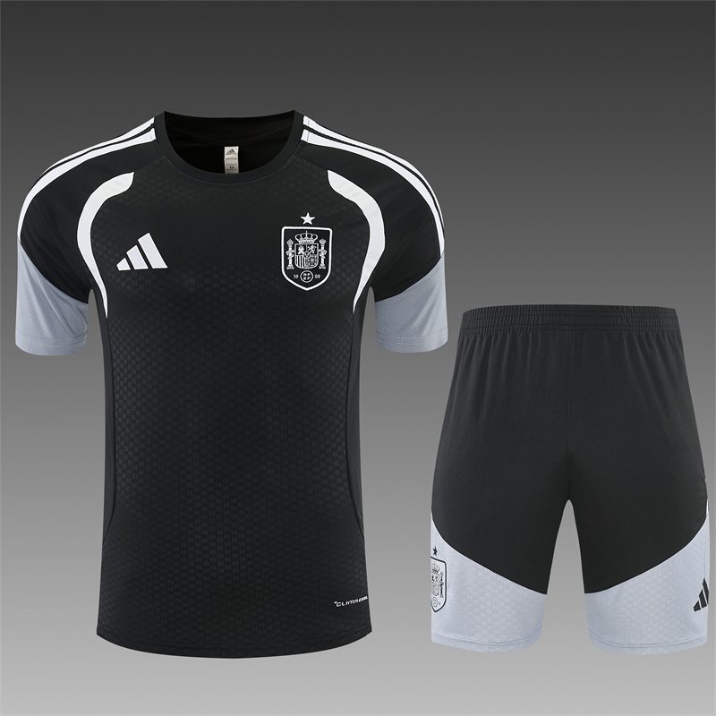 2026-27 Spain Black Short-Sleeve Training Jersey