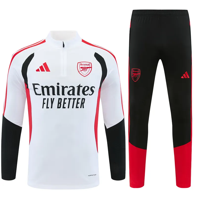 2026-27 Arsenal white half-zip training kit