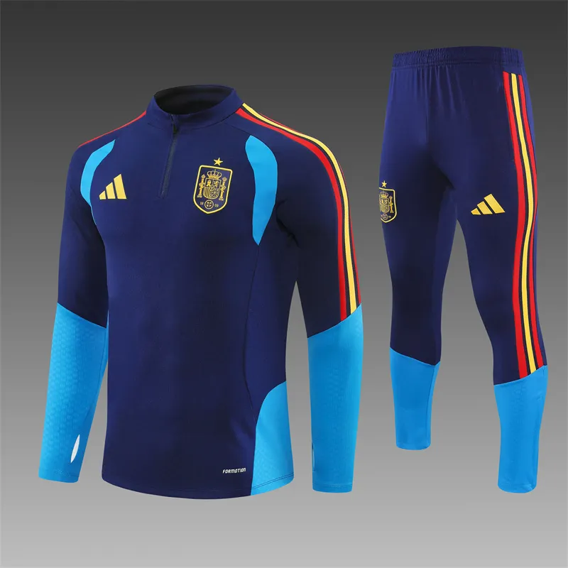 2026-27 Spain Royal Blue Half-Zip Training Jersey