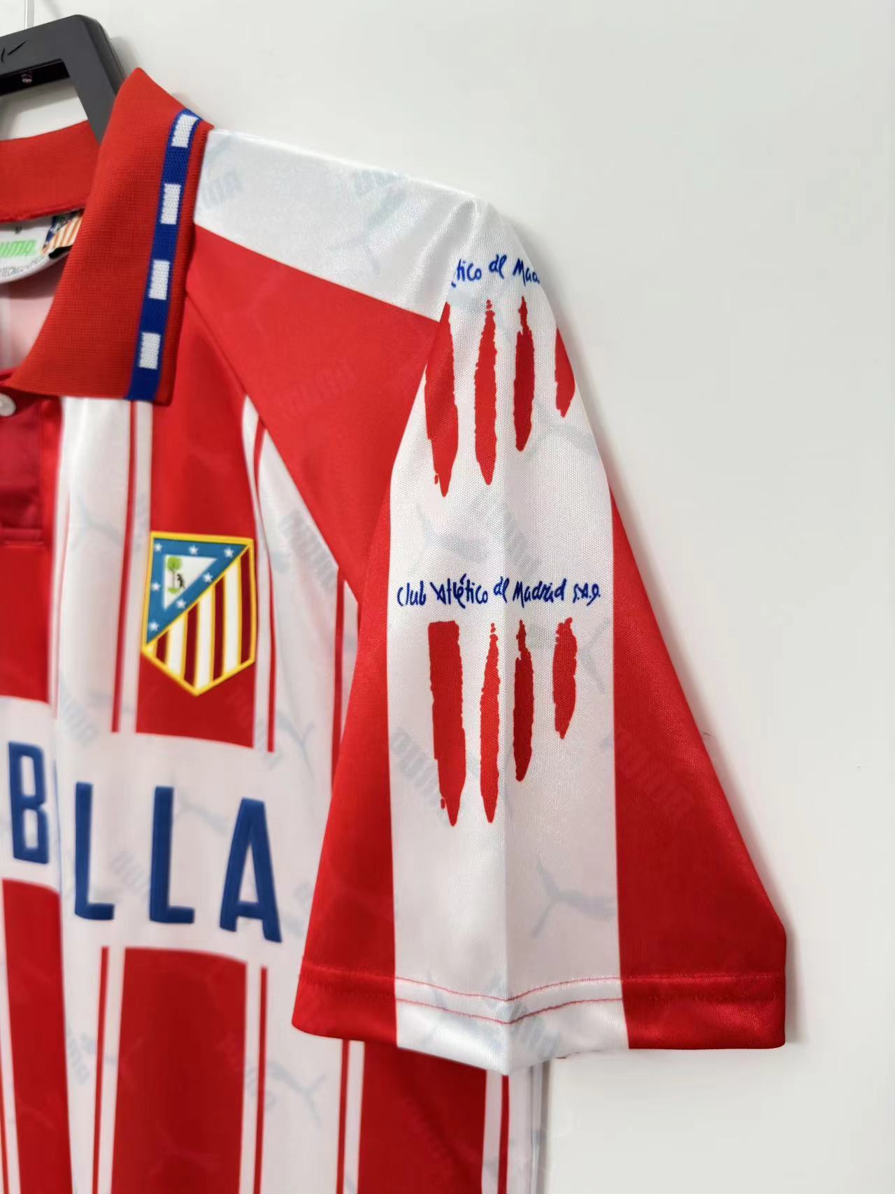 1994-95 Atletico Madrid Home Retro Jersey