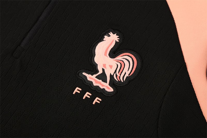 2025-26 France Black Half-Zip Training Jersey