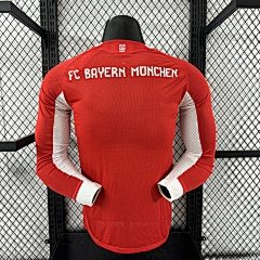 2025-26 Bayern Munich Home Long Sleeve Jersey - Player Edition