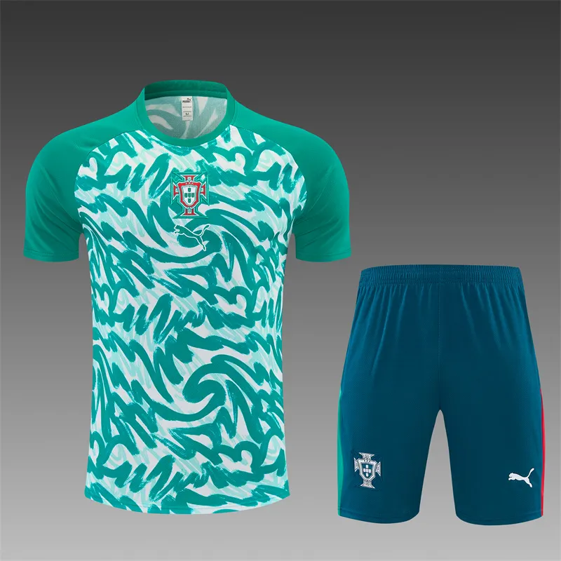 2026-27 Portugal Team Dark Green Short-Sleeve Training Jersey