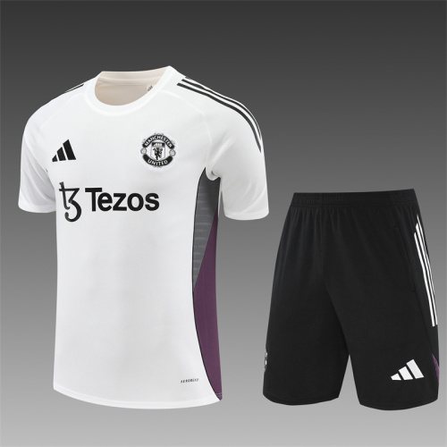 2025-26 Manchester United white short-sleeved training jersey