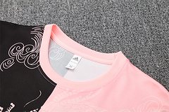 2025-26 Real Madrid black and pink short-sleeved training jersey