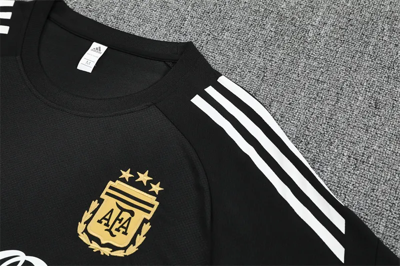 2025-26 Argentina Black Short-Sleeve Training Jersey