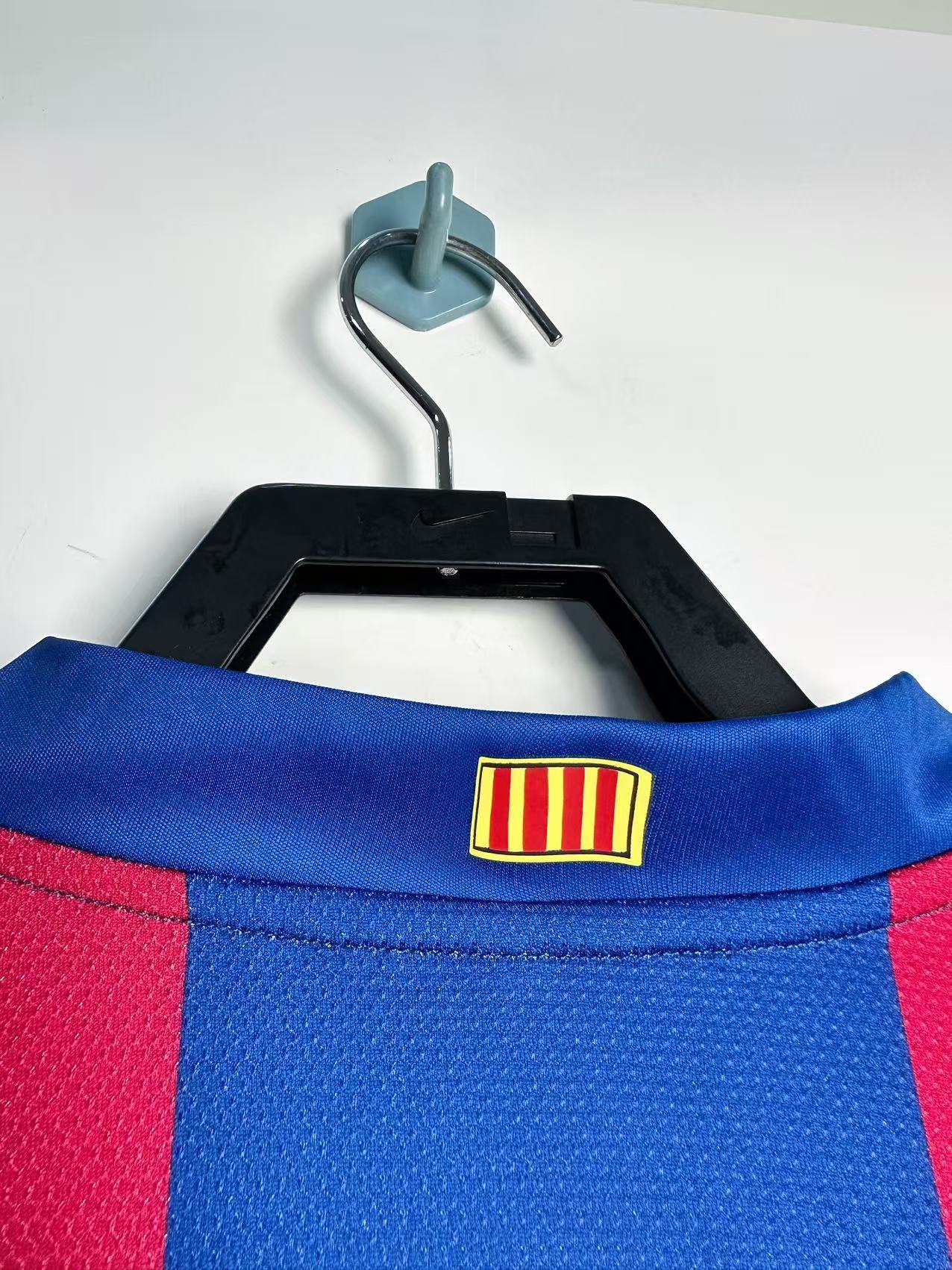 2007-08 Barcelona Home Long-Sleeve Retro Jersey