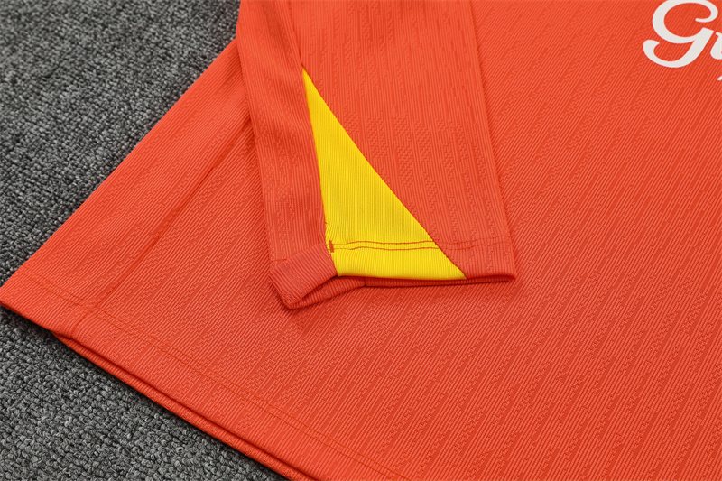 2025-26 Brazil Orange Half-Zip Training Jersey