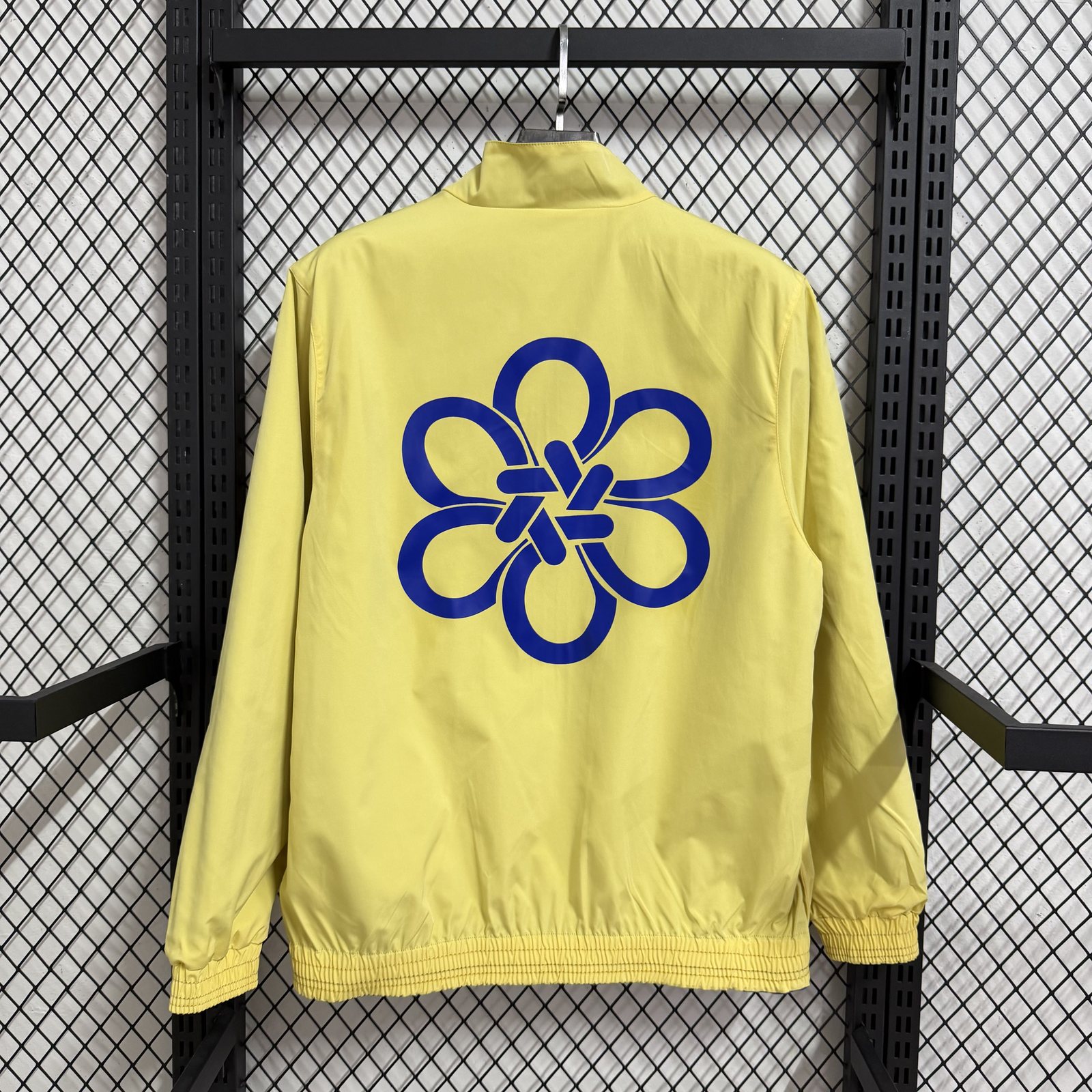 2025-26 Real Madrid Blue and Yellow Reversible Windbreaker Jacket