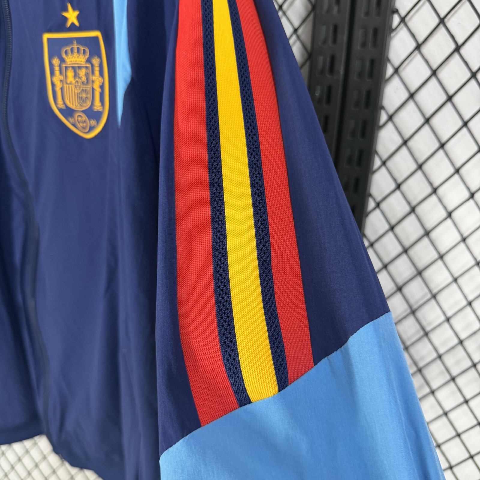 2026-27 Spain Royal Blue Waterproof Windbreaker
