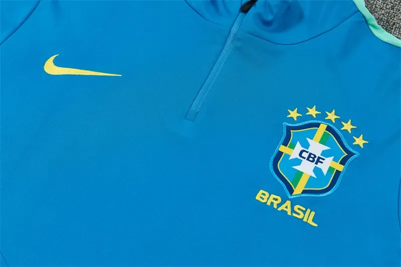 2026-27 Brazil Lake Blue Half-Zip Training Jersey