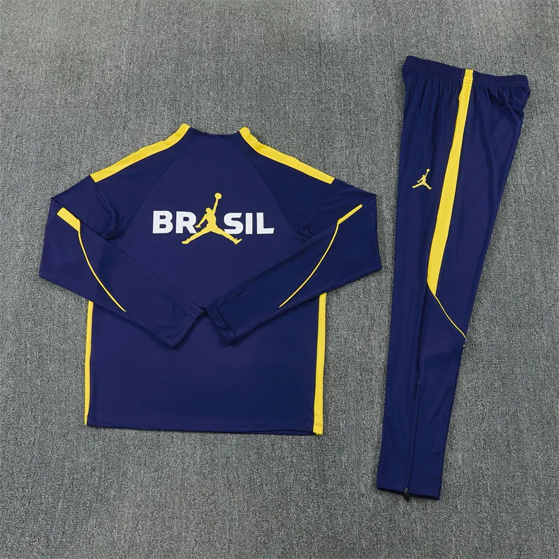 2026-27 Brazil Royal Blue Half-Zip Training Jersey