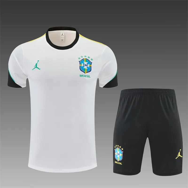 2026-27 Brazil Jordan White Short-Sleeve Training Jersey