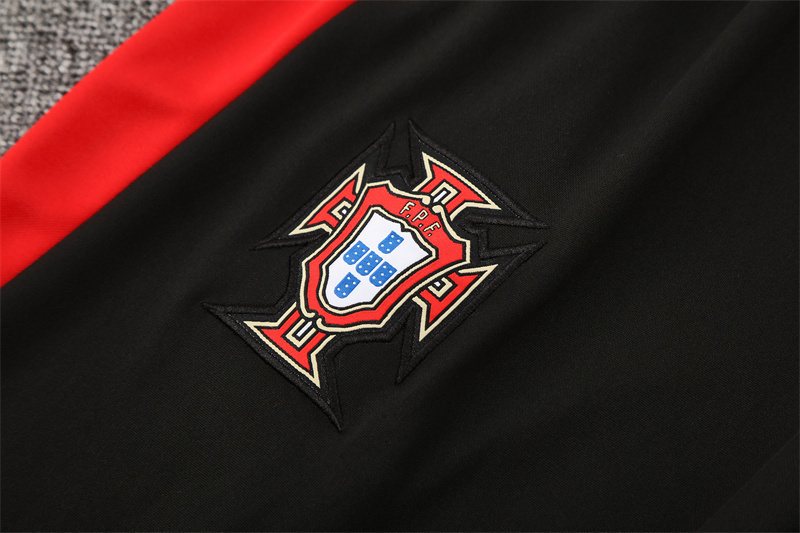 2025-26 Portugal Black Half-Zip Training Jersey
