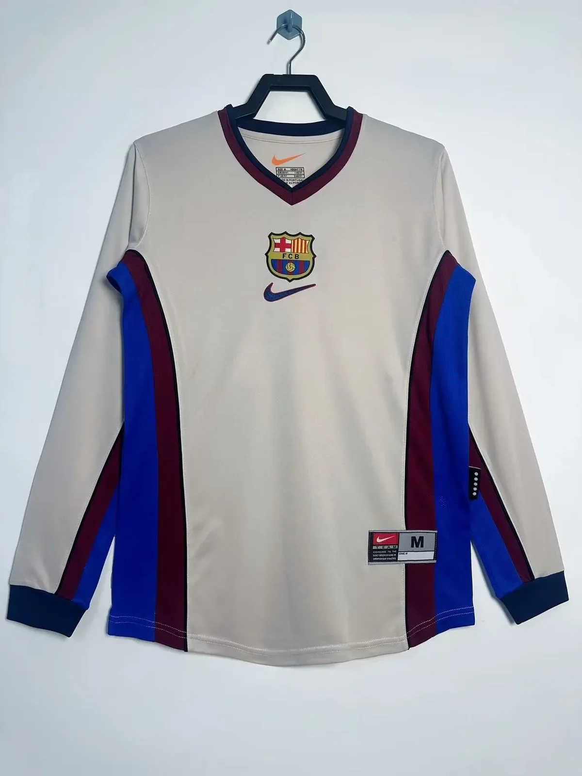 1998–99 Barcelona Away Long-Sleeve Retro Jersey