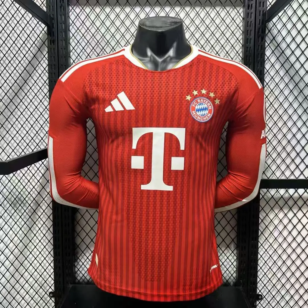 2026-27 Bayern Munich Home Long Sleeve Jersey - Player Edition