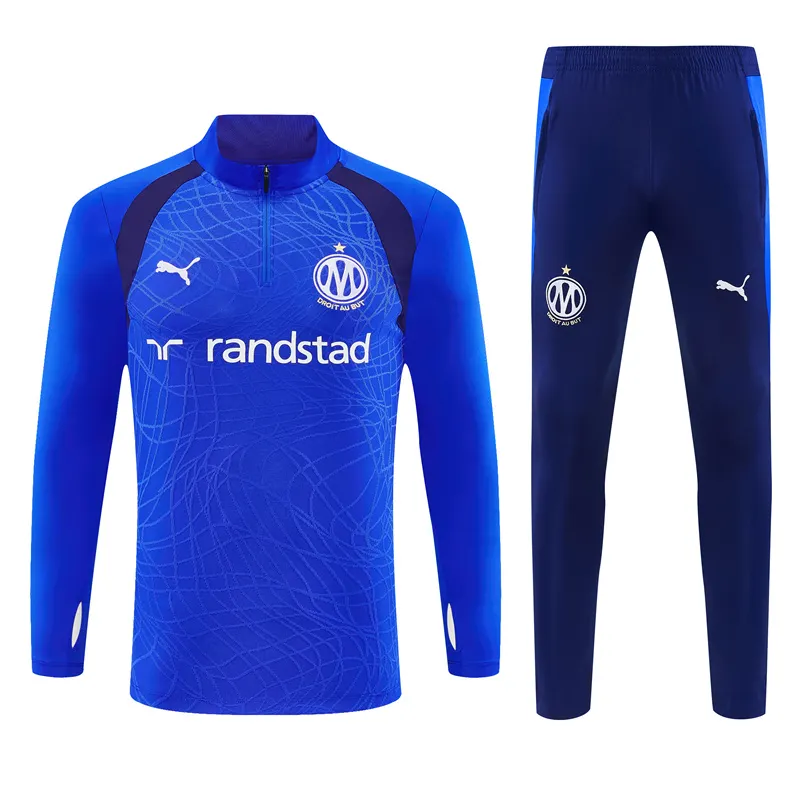 2026-27 Marseille Blue Half-Zip Training Jersey