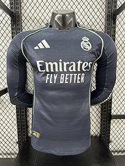 2025-26 Real Madrid Away Long Sleeve Shirt - Player Edition