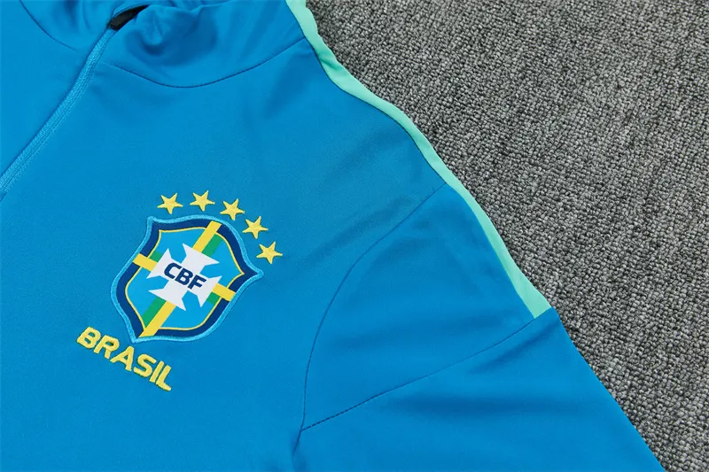 2026-27 Brazil Lake Blue Half-Zip Training Jersey
