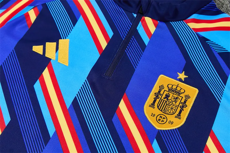 2026-27 Spain Royal Blue Half-Zip Training Jersey