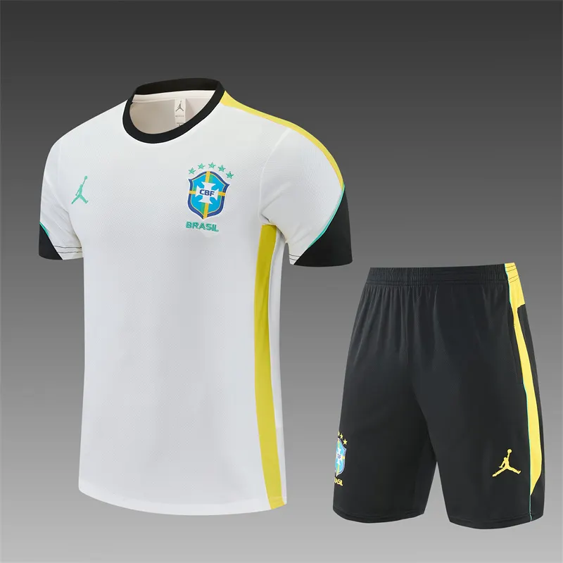 2026-27 Brazil Jordan White Short-Sleeve Training Jersey